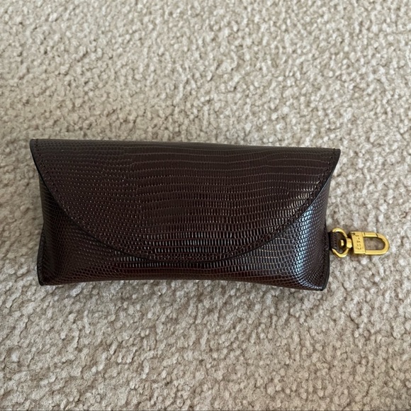 NEW Staud Bissett Lizard Embossed Leather Bucket Bag With Sunglasses Case - Picture 10 of 10